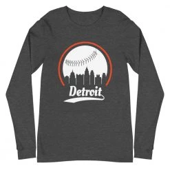 Fan Gear Nation Unisex Detroit Tigers Baseball Long Sleeve Tee Shirt