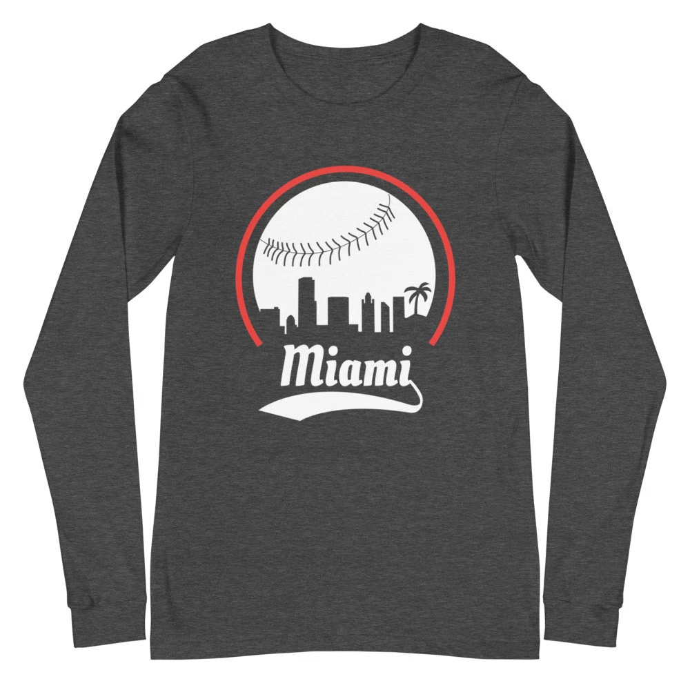 Fan Gear Nation Unisex Miami Marlins Baseball Long Sleeve Tee Shirt 5 Fan Gear Nation Unisex Miami Marlins Baseball Long Sleeve Tee Shirt