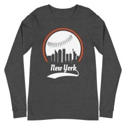 Fan Gear Nation Unisex New York Mets Baseball Long Sleeve Tee Shirt