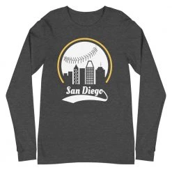 Fan Gear Nation Unisex San Diego Padres Baseball Long Sleeve Tee Shirt