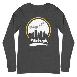 Fan Gear Nation Unisex Pittsburgh Pirates Baseball Long Sleeve Tee Shirt