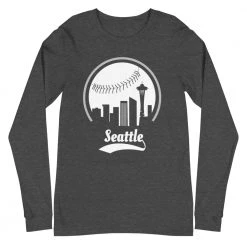 Fan Gear Nation Unisex Seattle Mariners Baseball Long Sleeve Tee Shirt