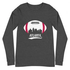 Fan Gear Nation Unisex Atlanta Falcons Football Premium Long Sleeve Tee Shirt