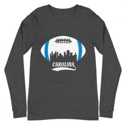 Fan Gear Nation Unisex Carolina Panthers Football Premium Long Sleeve Tee Shirt