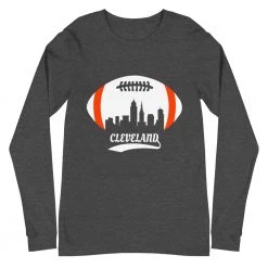 Fan Gear Nation Unisex Cleveland Browns Football Premium Long Sleeve Tee Shirt