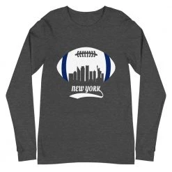 Fan Gear Nation Unisex New York Giants Football Premium Long Sleeve Tee Shirt