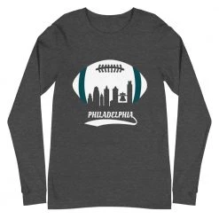 Fan Gear Nation Unisex Philadelphia Eagles Football Premium Long Sleeve Tee Shirt