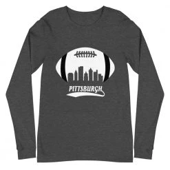 Fan Gear Nation Unisex Pittsburgh Steelers Football Premium Long Sleeve Tee Shirt
