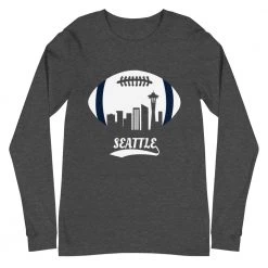 Fan Gear Nation Unisex Seattle Seahawks Football Premium Long Sleeve Tee Shirt