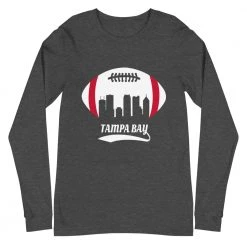 Fan Gear Nation Unisex Tampa Bay Buccaneers Football Premium Long Sleeve Tee Shirt