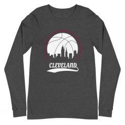 Fan Gear Nation Unisex Cleveland Cavaliers Basketball Premium Long Sleeve Tee Shirt