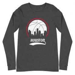 Fan Gear Nation Unisex Houston Rockets Basketball Premium Long Sleeve Tee Shirt