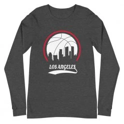Fan Gear Nation Unisex Los Angeles Clippers Basketball Premium Long Sleeve Tee Shirt