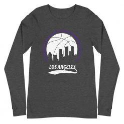 Fan Gear Nation Unisex Los Angeles Lakers Basketball Premium Long Sleeve Tee Shirt
