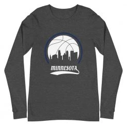 Fan Gear Nation Unisex Minnesota Timberwolves Basketball Premium Long Sleeve Tee Shirt