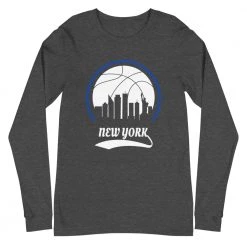 Fan Gear Nation Unisex New York Knicks Basketball Premium Long Sleeve Tee Shirt