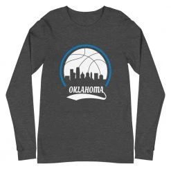 Fan Gear Nation Unisex Oklahoma City Thunder Basketball Premium Long Sleeve Tee Shirt