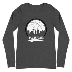Fan Gear Nation Unisex San Antonio Spurs Basketball Premium Long Sleeve Tee Shirt