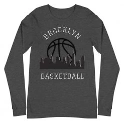 Fan Gear Nation Brooklyn Nets Basketball Premium Long Sleeve Tee Shirt Unisex Cotton