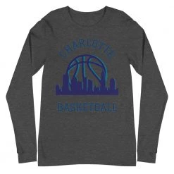 Fan Gear Nation Charlotte Hornets Basketball Premium Long Sleeve Tee Shirt Unisex Cotton