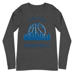 Fan Gear Nation Dallas Mavericks Basketball Premium Long Sleeve Tee Shirt Unisex Cotton