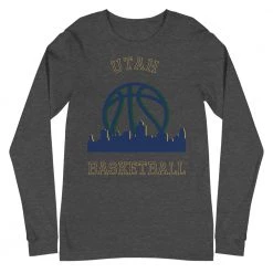Fan Gear Nation Utah Jazz Basketball Premium Long Sleeve Tee Shirt Unisex Cotton