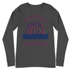 Fan Gear Nation Washington Wizards Basketball Long Sleeve Premium Tee Shirt Unisex Cotton