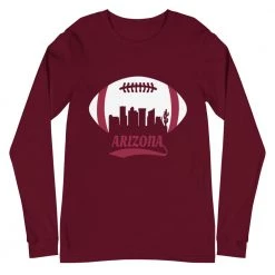 Fan Gear Nation Unisex Arizona Cardinals Football Premium Long Sleeve Tee Shirt