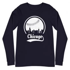 Fan Gear Nation Unisex Chicago White Sox Baseball Long Sleeve Tee Shirt
