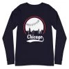 Fan Gear Nation Unisex Chicago Cubs Baseball Long Sleeve Tee Shirt