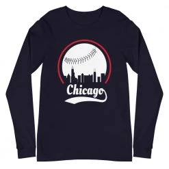 Fan Gear Nation Unisex Chicago Cubs Baseball Long Sleeve Tee Shirt