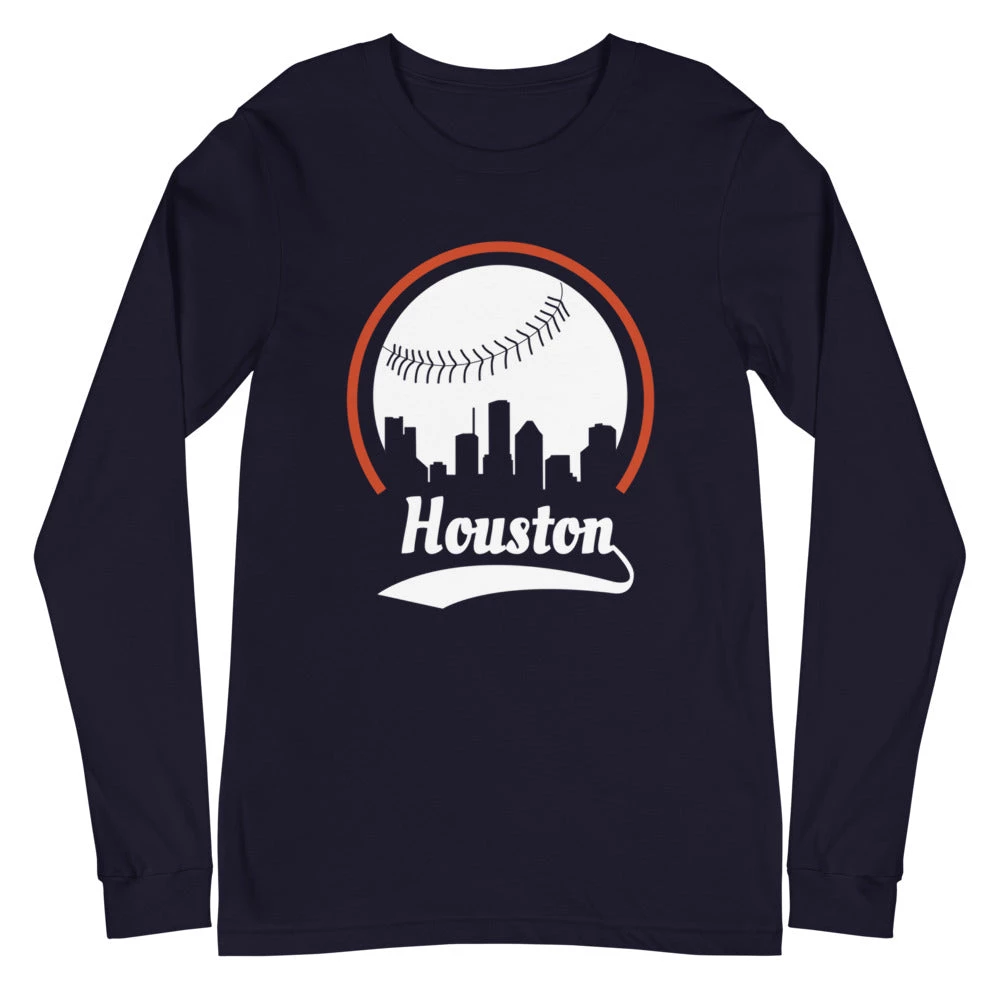 Fan Gear Nation Unisex Houston Astros Baseball Long Sleeve Tee Shirt 3 Fan Gear Nation Unisex Houston Astros Baseball Long Sleeve Tee Shirt