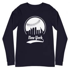 Fan Gear Nation Unisex New York Yankees Baseball Long Sleeve Tee Shirt