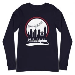 Fan Gear Nation Unisex Philadelphia Phillies Baseball Long Sleeve Tee Shirt