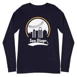 Fan Gear Nation Unisex San Diego Padres Baseball Long Sleeve Tee Shirt