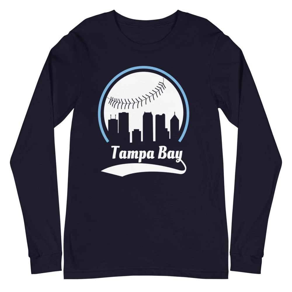 Fan Gear Nation Unisex Tampa Bay Rays Baseball Long Sleeve Tee Shirt 4 Fan Gear Nation Unisex Tampa Bay Rays Baseball Long Sleeve Tee Shirt