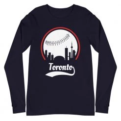 Fan Gear Nation Unisex Toronto Blue Jays Baseball Long Sleeve Tee Shirt