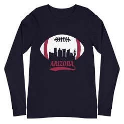 Fan Gear Nation Unisex Arizona Cardinals Football Premium Long Sleeve Tee Shirt