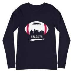 Fan Gear Nation Unisex Atlanta Falcons Football Premium Long Sleeve Tee Shirt