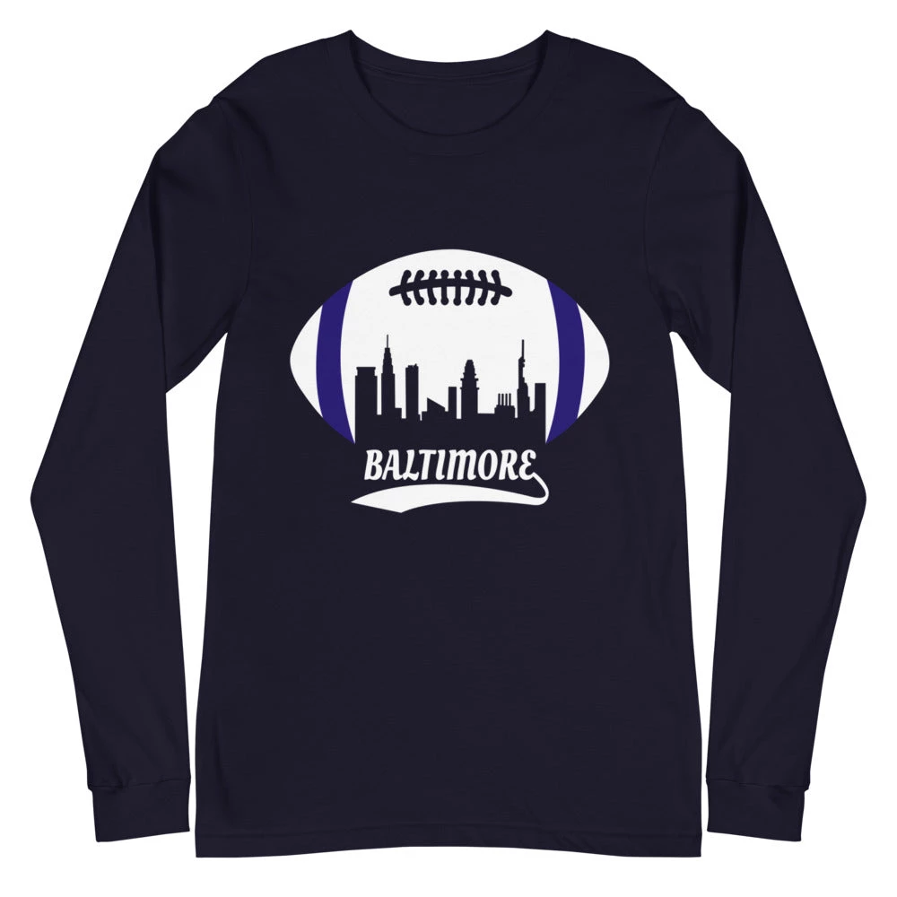 Fan Gear Nation Unisex Baltimore Ravens Football Premium Long Sleeve Tee Shirt 3 Fan Gear Nation Unisex Baltimore Ravens Football Premium Long Sleeve Tee Shirt
