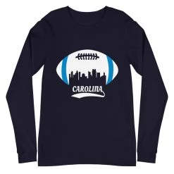 Fan Gear Nation Unisex Carolina Panthers Football Premium Long Sleeve Tee Shirt