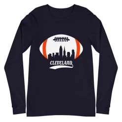 Fan Gear Nation Unisex Cleveland Browns Football Premium Long Sleeve Tee Shirt