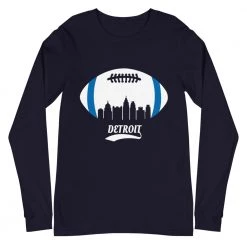 Fan Gear Nation Unisex Detroit Lions Football Premium Long Sleeve Tee Shirt