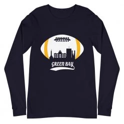 Fan Gear Nation Unisex Green Bay Packers Football Premium Long Sleeve Tee Shirt