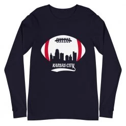 Fan Gear Nation Unisex Kansas City Chiefs Football Premium Long Sleeve Tee Shirt