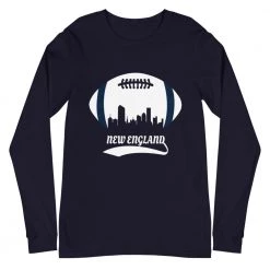 Fan Gear Nation Unisex New England Patriots Football Premium Long Sleeve Tee Shirt