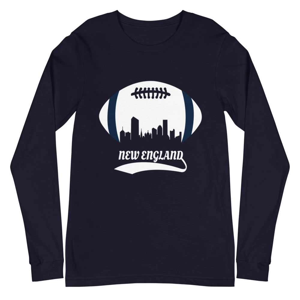 Fan Gear Nation Unisex New England Patriots Football Premium Long Sleeve Tee Shirt 3 Fan Gear Nation Unisex New England Patriots Football Premium Long Sleeve Tee Shirt