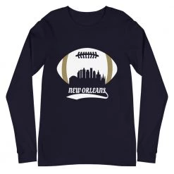 Fan Gear Nation Unisex New Orleans Saints Football Premium Long Sleeve Tee Shirt