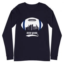 Fan Gear Nation Unisex New York Giants Football Premium Long Sleeve Tee Shirt