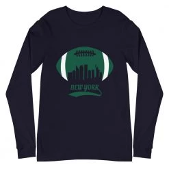 Fan Gear Nation Unisex New York Jets Football Premium Long Sleeve Tee Shirt